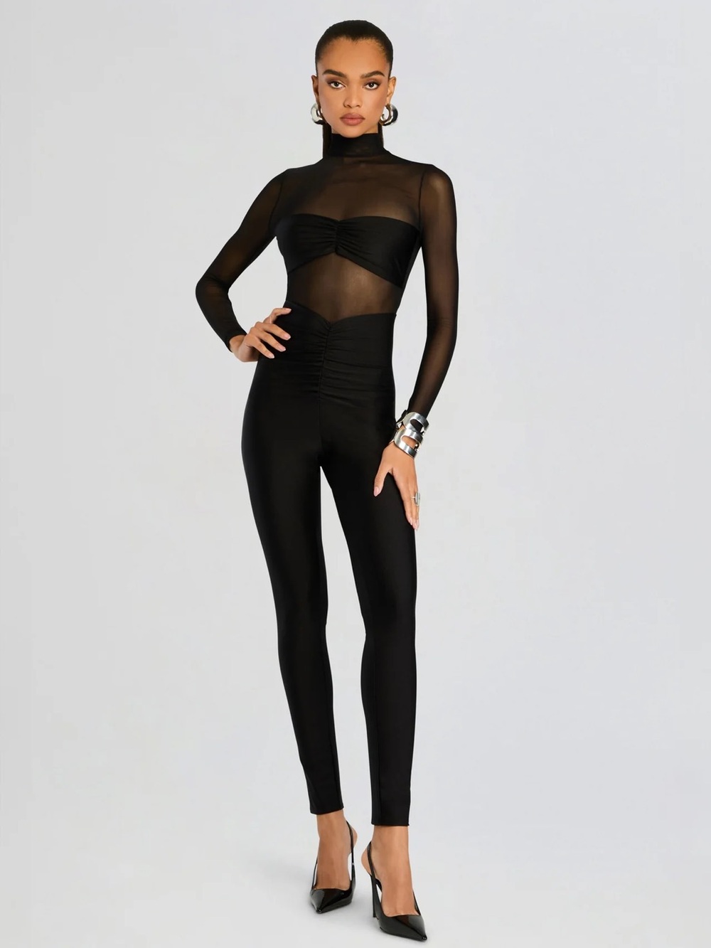 SEROYA BRIETTA BANDEAU MESH CATSUIT